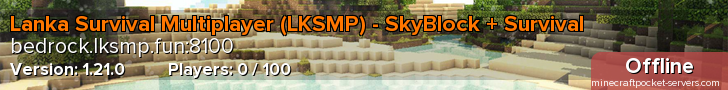 Lanka Survival Multiplayer (LKSMP) - SkyBlock + Survival