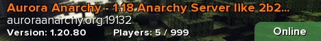 Aurora Anarchy - 1.18 Anarchy Server like 2b2t