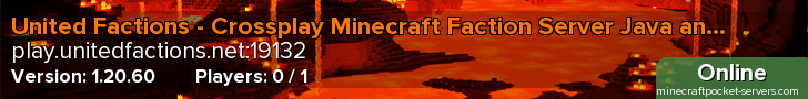 United Factions - Crossplay Minecraft Faction Server Java and Bedrock edition