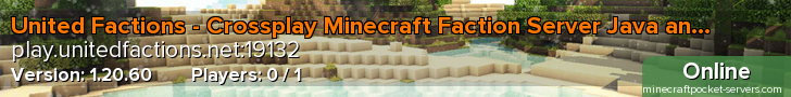 United Factions - Crossplay Minecraft Faction Server Java and Bedrock edition