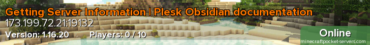 Getting Server Information | Plesk Obsidian documentation