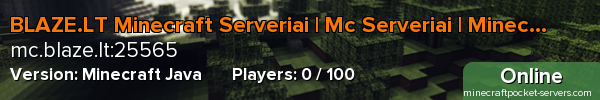 BLAZE.LT Minecraft Serveriai | Mc Serveriai | Minecraft Servai | Mc Servai