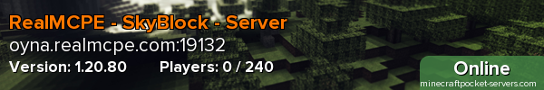 RealMCPE - SkyBlock - Server