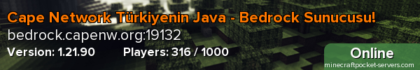 Cape Network Türkiyenin Java - Bedrock Sunucusu!