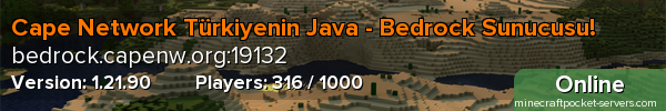 Cape Network Türkiyenin Java - Bedrock Sunucusu!