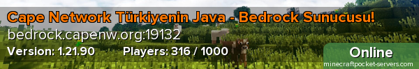 Cape Network Türkiyenin Java - Bedrock Sunucusu!