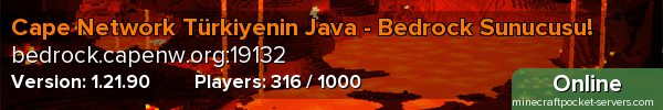 Cape Network Türkiyenin Java - Bedrock Sunucusu!