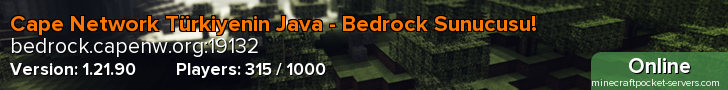 Cape Network Türkiyenin Java - Bedrock Sunucusu!