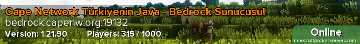 Cape Network Türkiyenin Java - Bedrock Sunucusu!