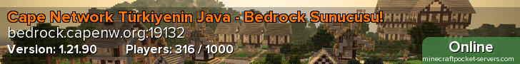 Cape Network Türkiyenin Java - Bedrock Sunucusu!