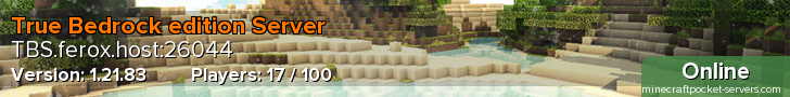 True Bedrock edition Server