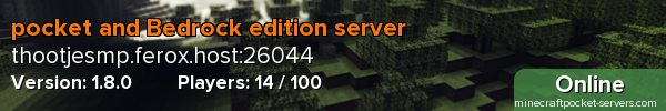 pocket and Bedrock edition server
