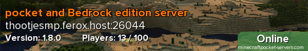 pocket and Bedrock edition server