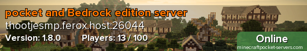pocket and Bedrock edition server