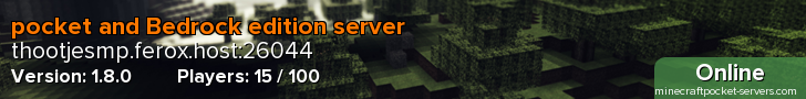 pocket and Bedrock edition server