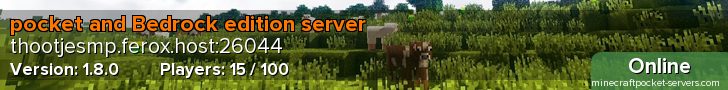 pocket and Bedrock edition server