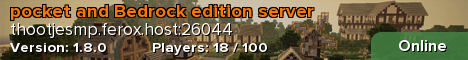 pocket and Bedrock edition server