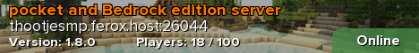 pocket and Bedrock edition server
