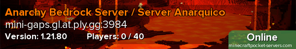 Anarchy Bedrock Server / Server Anarquico