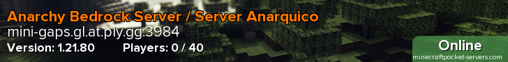 Anarchy Bedrock Server / Server Anarquico