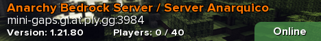 Anarchy Bedrock Server / Server Anarquico