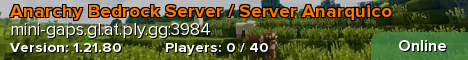 Anarchy Bedrock Server / Server Anarquico