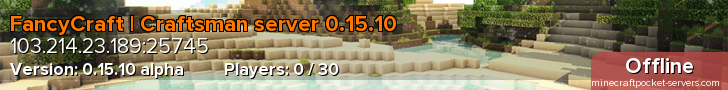 FancyCraft | Craftsman server 0.15.10