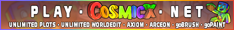 CosmicX - Unlimited plots, unlimited WorldEdit + more